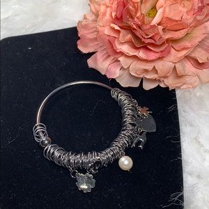 Gun Metal  Charm bracelet